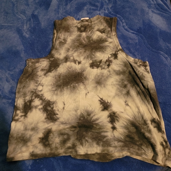 Black and white marbled tie tank top - Picture 4 of 4